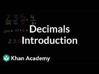 Video thumbnail for Introduction to decimals | Decimals | 4th grade | Khan Academy