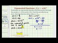 Video thumbnail for Ex: Find an Exponential Function Given Two Points - Initial Value Not Given