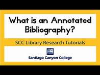 Video thumbnail for What is an Annotated Bibliography
