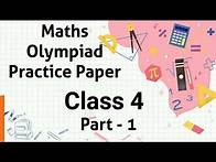 Video thumbnail for Class 4 Math Olympiad Part 1 | Maths Practice paper for class 4 Quiz | Online Quiz | for grade 4