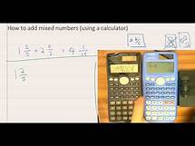Video thumbnail for How to add mixed numbers (using a calculator)