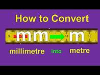 Video thumbnail for conversion of mm to m || how to convert millimetre to metre