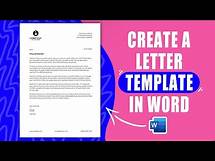 Video thumbnail for Create a letter template in Word | with logo
