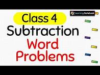 Video thumbnail for Class 4 Maths Subtraction Word Problems