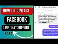 Video thumbnail for How to contact Facebook live chat support 2025
