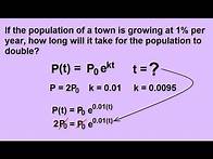 Video thumbnail for Algebra - Exponential Growth and Decay Word Problems (3 of 7) Population Growth