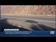 Video thumbnail for Multiple drivers impacted by I-40 pothole near Kingman