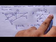 Video thumbnail for Light is incident normally on face AB of a prism as shown in Figure. A liquid of refractive
