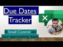 Video thumbnail for Due Date Tracker in EXCEL