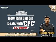 Video thumbnail for CPC Order IX | Linking Laws | By Tansukh Paliwal
