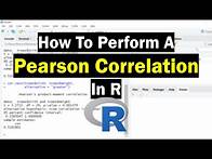 Video thumbnail for How To Perform A Pearson Correlation Test In R