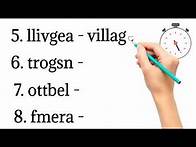 Video thumbnail for Rearrange the jumbled letters | Jumbled words