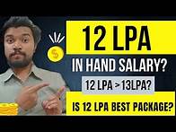 Video thumbnail for 12 LPA In Hand Salary? | Reality Of 12 LPA | Tax Calculation For 12 lakhs | CTC Vs In Hand Salary