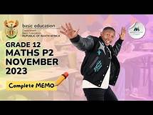 Video thumbnail for Grade 12 - Maths P2 Exam | November 2023 | Mlungisi Nkosi