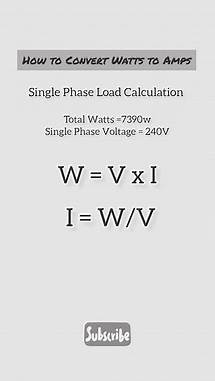 Video thumbnail for How to Convert Watts to Amps #Shorts#