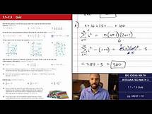 Video thumbnail for Big Ideas Math [IM3]: 7.1 - 7.3 Quiz (Review & Problem Set)