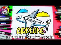 Video thumbnail for Draw an Airplane! Cartoon Airplane Drawing Tutorial Art Lesson for KIDS!