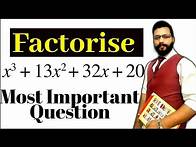 Video thumbnail for Factorisation of cubic Polynomial Class 9 || How to factor cubic Polynomial