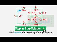 Video thumbnail for How to calculate current delivered by 12 V source to bridge circuit