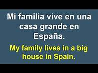 Video thumbnail for In Spanish, Simple Present Tense Sentences With Pronunciation