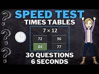 Video thumbnail for Math Quiz: Times Tables | MATH SPEED TEST | Part 2