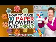 Video thumbnail for How to Make Paper Flowers in Cricut Design Space -- All 10 Flowers!!