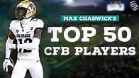Video thumbnail for Top 50 College Football Players 2024 | PFF's Max Chadwick