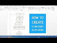 Video thumbnail for How to create a flowchart in Ms word 2010, 2013, 2015, 2007, 365