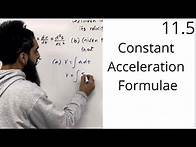 Video thumbnail for Edexcel AS Level Maths: 11.5 Constant Acceleration Formulae (Application of Calculus)