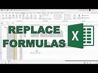 Video thumbnail for Use Find and Replace with formulas in excel