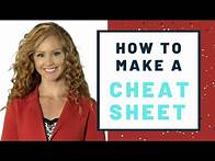 Video thumbnail for How to make a cheat sheet | STUDY TIP