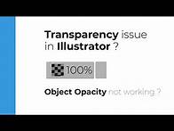 Video thumbnail for Quick Fix | Object Transparency issue in Illustrator | opacity not working ?