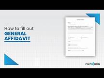 Video thumbnail for How to Fill Out General Affidavit | PDFRun