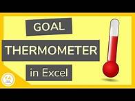 Video thumbnail for How to Make a Goal Thermometer in Excel - Tutorial 🌡️📊