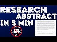Video thumbnail for Write A Research Study Abstract in 5 Minutes Without AI: A Step by Step Guide