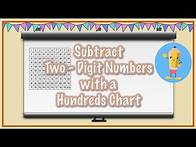 Video thumbnail for Subtract two-digit numbers on a hundreds chart.