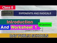 Video thumbnail for DAV class 8 maths chapter 3 worksheet 1 - all questions