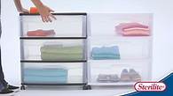 Video thumbnail for Watch Sterilite Wide 3 Drawer Cart Black on Amazon Live