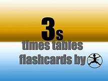 Video thumbnail for 3's times tables flashcards / multiplication facts game