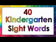 Video thumbnail for KINDERGARTEN SIGHT WORD LEARNING VIDEO - SIMPLE FLASHCARD FORMAT - 40 Words