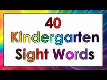 Video thumbnail for KINDERGARTEN SIGHT WORD LEARNING VIDEO - SIMPLE FLASHCARD FORMAT - 40 Words
