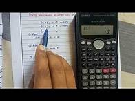 Video thumbnail for Solving Simultaneous Equations Using the Calculator (fx100ms/fx991ms/fx82ms)