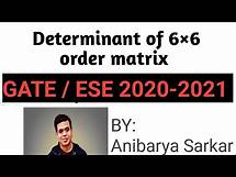 Video thumbnail for Determinant of 6x6 order matrix