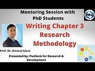 Video thumbnail for What and how to write Chapter 3: Research Methodology?