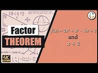 Video thumbnail for How to find all real zeros of f(x) = 2x^3 + x^2 − 5x + 2 and x + 2 using the Factor Theorem
