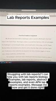 Video thumbnail for Lab Reports Examples. #labreport #lab #labreports