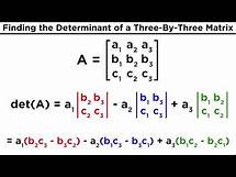 Video thumbnail for Evaluating the Determinant of a Matrix