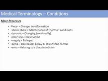 Video thumbnail for Medical Terminology - The Basics - Lesson 2