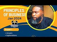 Video thumbnail for Principles of Business Paper 1 January 2024 Answers