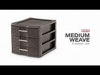 Video thumbnail for Sterilite 3 Drawer Medium Weave, Espresso